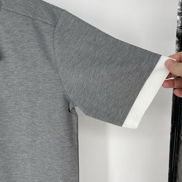 Nike Air Jordan Jumpman Crewneck Layered Tee Shirt Heather Gray Men's Size XL - Picture 3 of 6